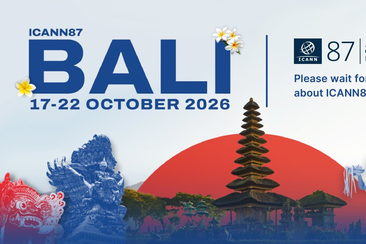Banner ICANN87 Annual General Meeting di Bali, 17-22 Oktober 2026